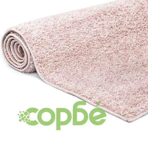 Рошав килим тип шаги, 160x230 см, бледорозов ➤ топ цена ➤ sorbe.bg