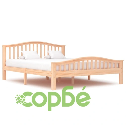 Рамка за легло, борово дърво масив, 160x200 cм ➤ топ цена ➤ sorbe.bg