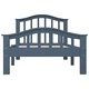 Рамка за легло, сива, бор масив, 90х200 см