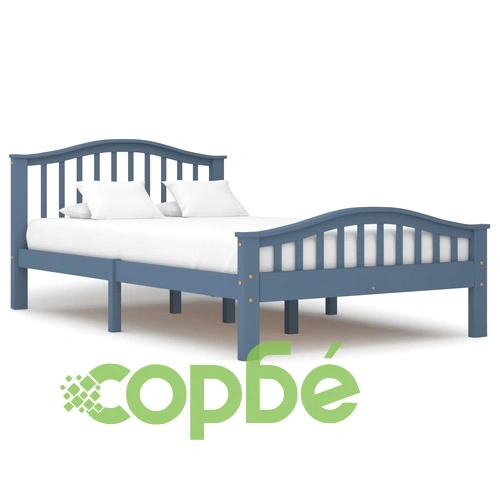 Рамка за легло, сива, бор масив, 120x200 см ➤ топ цена ➤ sorbe.bg