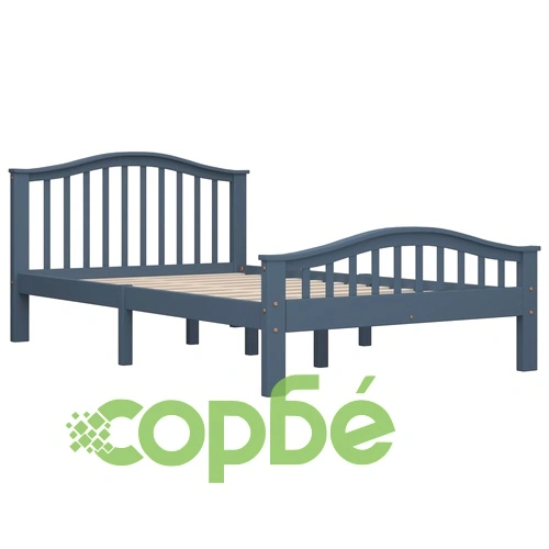 Рамка за легло, сива, бор масив, 120x200 см ➤ топ цена ➤ sorbe.bg