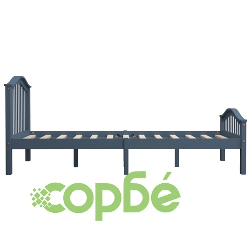 Рамка за легло, сива, бор масив, 120x200 см ➤ топ цена ➤ sorbe.bg