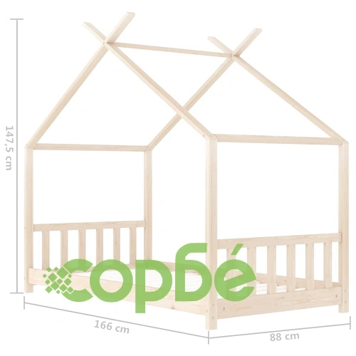Рамка за детско легло, бор масив, 80x160 см ➤ топ цена ➤ sorbe.bg