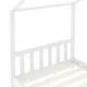 Рамка за детско легло, бяла, бор масив, 70x140 см
