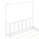 Рамка за детско легло, бяла, бор масив, 80x160 см