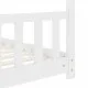Рамка за детско легло, бяла, бор масив, 80x160 см