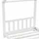 Рамка за детско легло, бяла, бор масив, 90х200 см