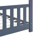 Рамка за детско легло, сива, бор масив, 70x140 см