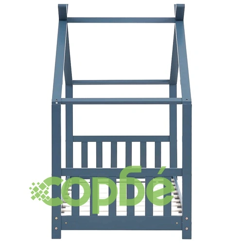 Рамка за детско легло, сива, бор масив, 80x160 см ➤ топ цена ➤ sorbe.bg