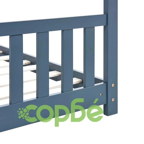 Рамка за детско легло, сива, бор масив, 80x160 см ➤ топ цена ➤ sorbe.bg