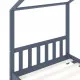 Рамка за детско легло, сива, бор масив, 90х200 см