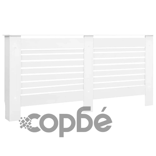 Параван за радиатор, бял, 172x19x81,5 см, МДФ ➤ топ цена ➤ sorbe.bg