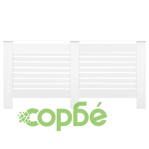 Параван за радиатор, бял, 172x19x81,5 см, МДФ ➤ топ цена ➤ sorbe.bg