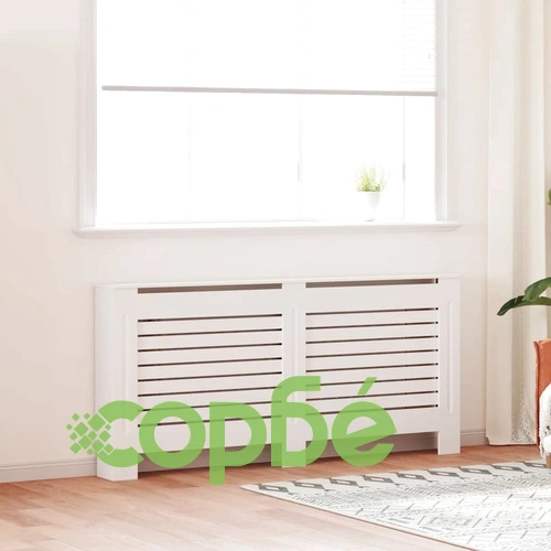 Параван за радиатор, бял, 172x19x81,5 см, МДФ ➤ топ цена ➤ sorbe.bg