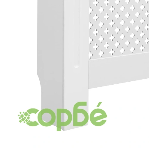 Параван за радиатор, бял, 152x19x81,5 см, МДФ ➤ топ цена ➤ sorbe.bg