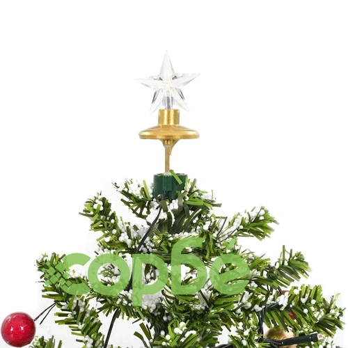 Коледна елха с валящ сняг и основа от чадър, зелена, 75 см ➤ топ цена ➤ sorbe.bg