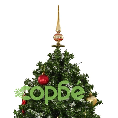 Коледна елха с валящ сняг и основа от чадър, зелена, 170 см ➤ топ цена ➤ sorbe.bg