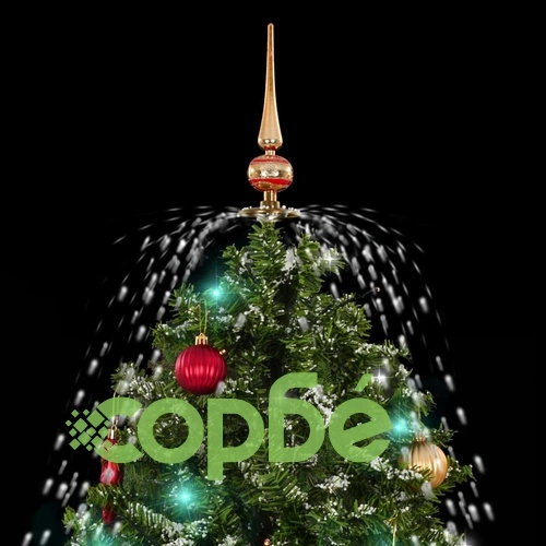 Коледна елха с валящ сняг и основа от чадър, зелена, 170 см ➤ топ цена ➤ sorbe.bg