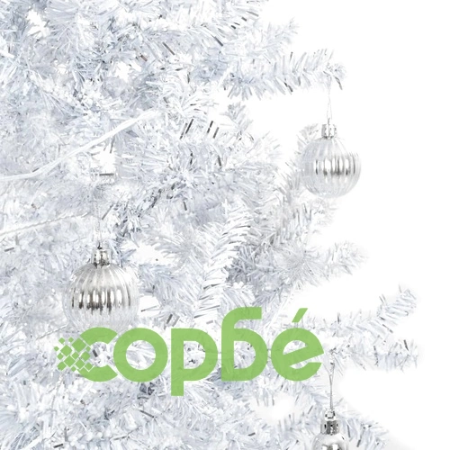 Коледна елха с валящ сняг и основа от чадър, бяла, 190 см ➤ топ цена ➤ sorbe.bg