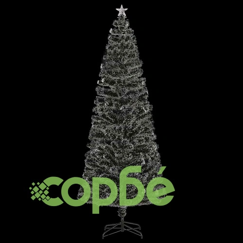 Готова осветена коледна елха със стойка 240 см оптично влакно ➤ топ цена ➤ sorbe.bg