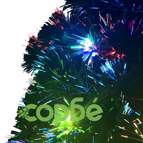 Готова осветена коледна елха със стойка 120 см оптично влакно ➤ топ цена ➤ sorbe.bg