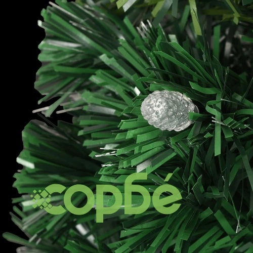 Готова осветена коледна елха със стойка 210 см оптично влакно ➤ топ цена ➤ sorbe.bg