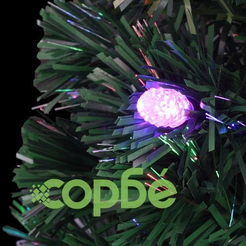 Готова осветена коледна елха със стойка 210 см оптично влакно ➤ топ цена ➤ sorbe.bg