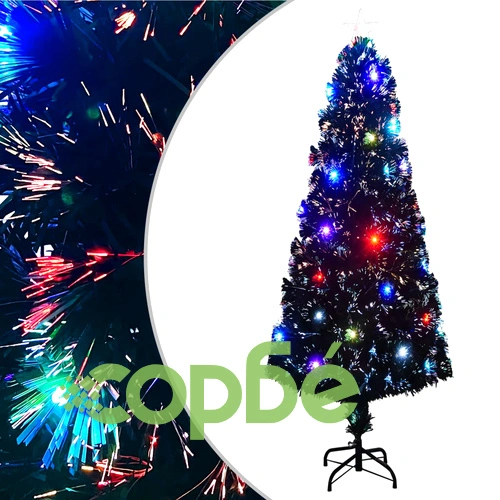 Готова осветена коледна елха със стойка 240 см оптично влакно ➤ топ цена ➤ sorbe.bg