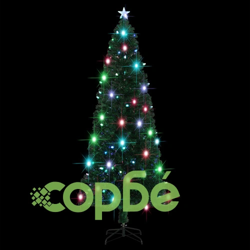 Готова осветена коледна елха със стойка 240 см оптично влакно ➤ топ цена ➤ sorbe.bg