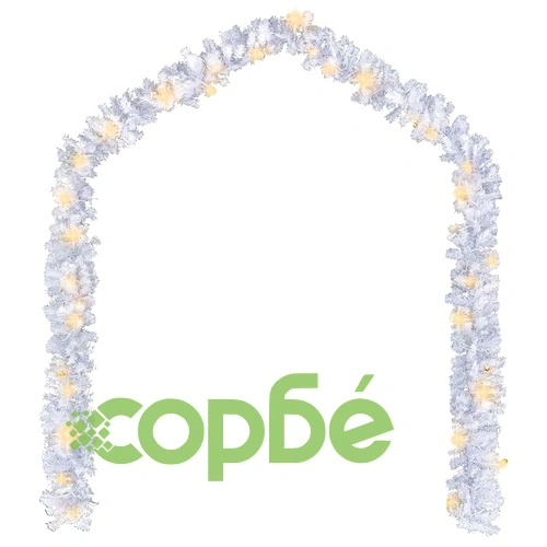 Коледен гирлянд с LED лампички, 5 м, бял ➤ топ цена ➤ sorbe.bg