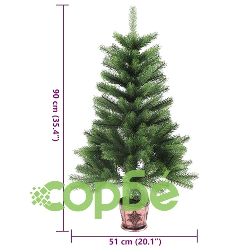 Изкуствено коледно дърво, реалистични иглички, 90 см, зелено ➤ топ цена ➤ sorbe.bg