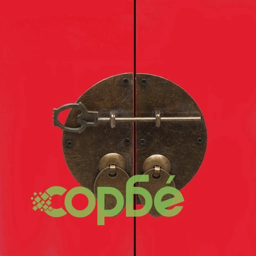 Нощно шкафче, червено, 38x28x52 см, дърво от пауловния ➤ топ цена ➤ sorbe.bg