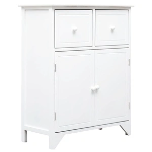 Страничен шкаф, бял, 60x30x75 см, пауловния