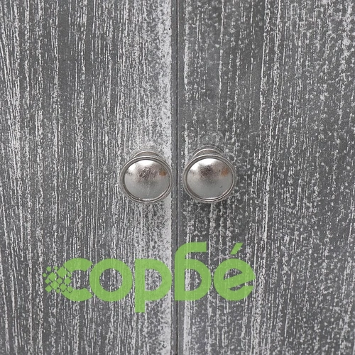 Шкаф за баня, бяло и сиво, 46x24x116 см, дърво пауловния ➤ топ цена ➤ sorbe.bg