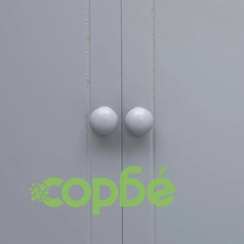 Шкаф за баня, сив, 46x24x116 см, дърво пауловния ➤ топ цена ➤ sorbe.bg