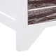 ТВ шкаф, бяло и кафяво, 115x30x40 см, пауловния дърво