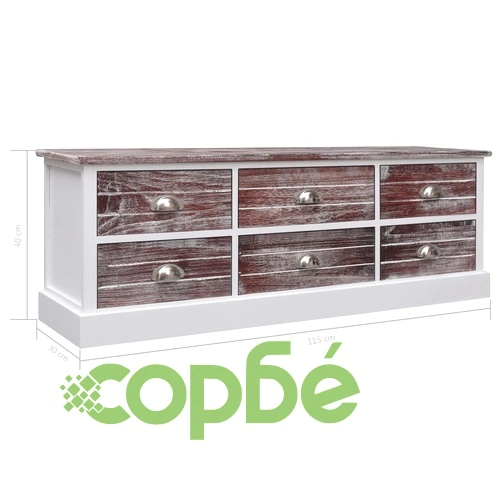 Пейка за коридор, кафява, 115x30x40 cм, дърво ➤ топ цена ➤ sorbe.bg