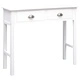Конзолна маса, бяла, 90x30x77 cм, дърво