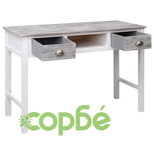 Писалище, сиво, 110x45x76 см, дърво ➤ топ цена ➤ sorbe.bg