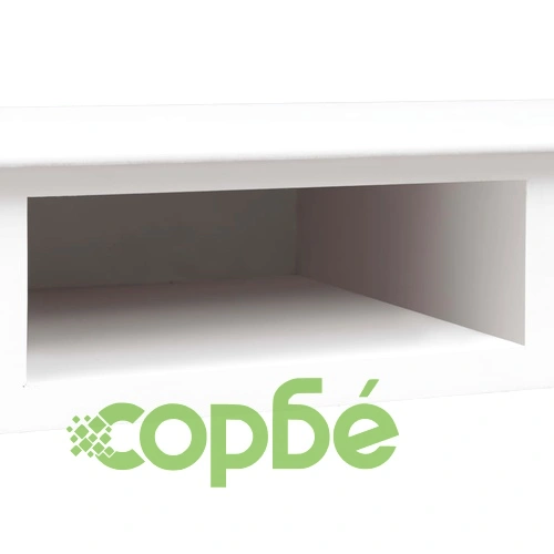 Писалище, бяло, 110x45x76 см, дърво ➤ топ цена ➤ sorbe.bg