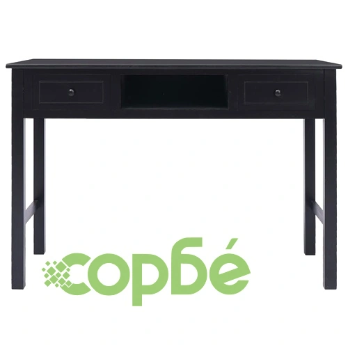 Писалище, черно, 110x45x76 см, дърво ➤ топ цена ➤ sorbe.bg