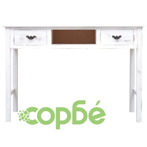 Конзолна маса, антично бяло, 110x45x76 cм, дърво ➤ топ цена ➤ sorbe.bg