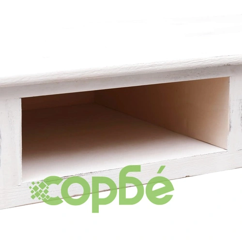 Конзолна маса, антично бяло, 110x45x76 cм, дърво ➤ топ цена ➤ sorbe.bg