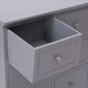 Бюфет с 10 чекмеджета, сив, 113x30x79 см, дърво
