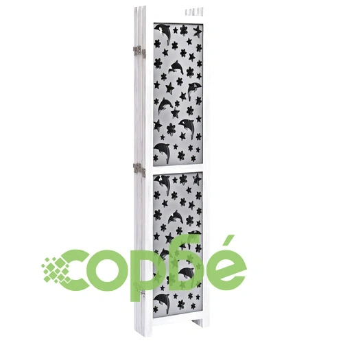 Параван за стая, 6 панела, сив, 210x165 cм, масивна дървесина ➤ топ цена ➤ sorbe.bg