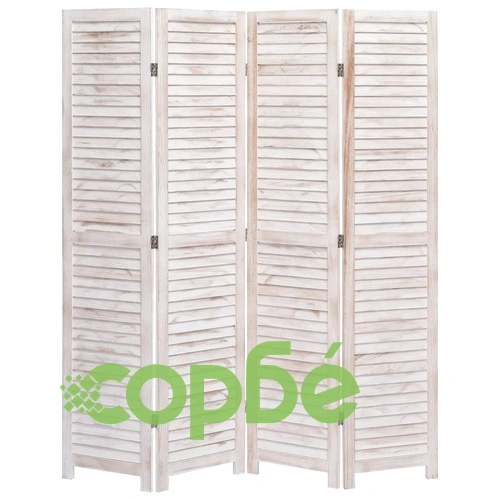 Параван за стая, 4 панела, 140x165 cм, дърво ➤ топ цена ➤ sorbe.bg