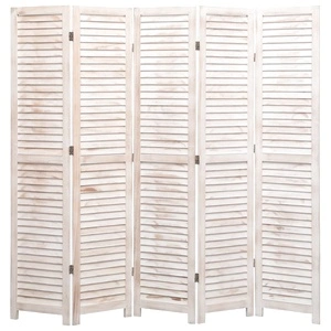 Параван за стая, 5 панела, 175x165 cм, дърво