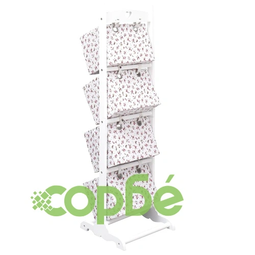 Етажерка с 4 кошници, на цветя, 35x35x125 см, дърво ➤ топ цена ➤ sorbe.bg