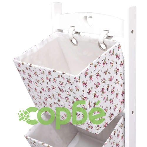 Етажерка с 4 кошници, на цветя, 35x35x125 см, дърво ➤ топ цена ➤ sorbe.bg