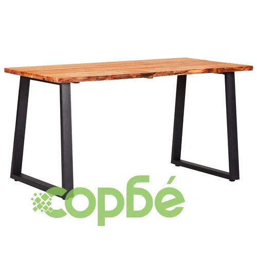 Трапезна маса, естествен цвят, 140x80x75 см, дъбов масив ➤ топ цена ➤ sorbe.bg